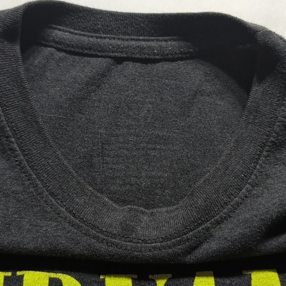 Nirvana T-shirt Gray Band Rock Concert Smiley Punk